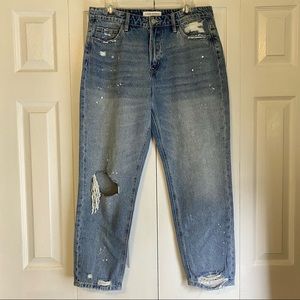 Flying Monkey Black Label Distressed High Rise Boyfriend  Jeans 30 NEW